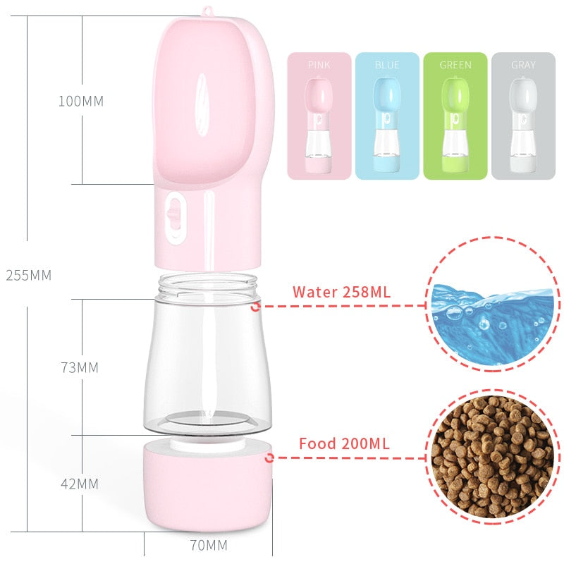 Portable Water Bottle Pets Outdoor Bowl